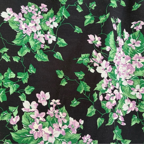 Talbots Oprah Winfrey Collection Navy Pencil Skirt with Purple Floral Print 8 - Picture 3 of 8